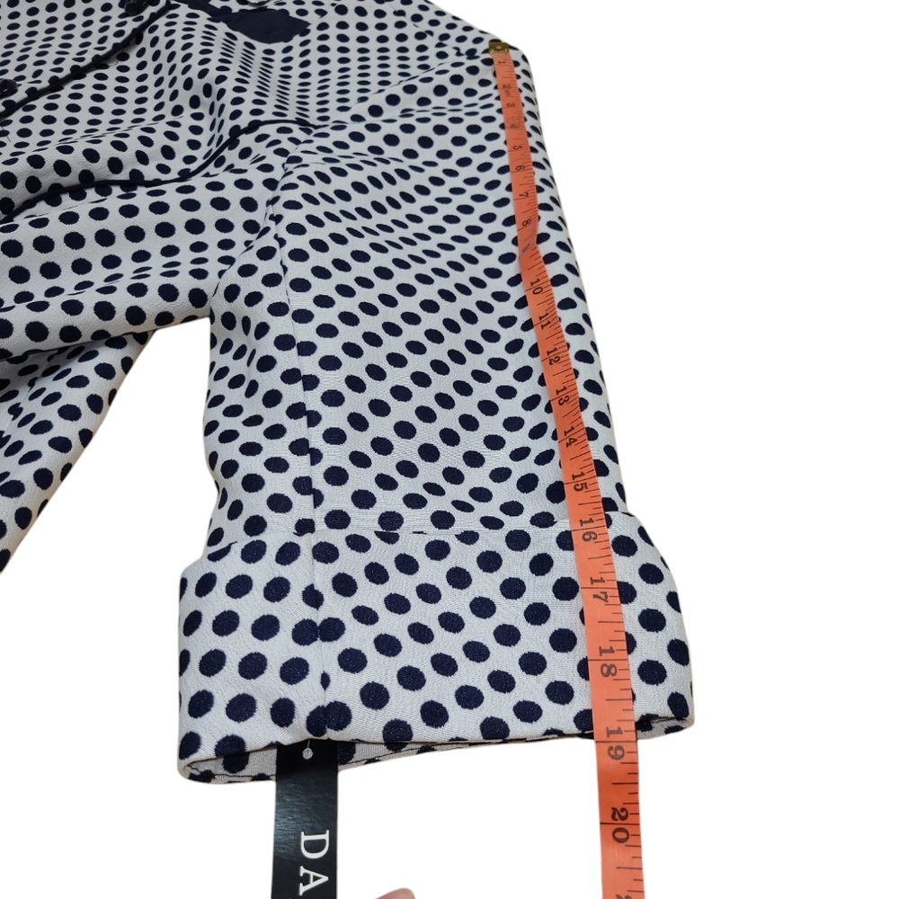 DANILLO BLAZER WOMENS SIZE 16W BLUE WHITE POLKA-DOT - Picture 6 of 11